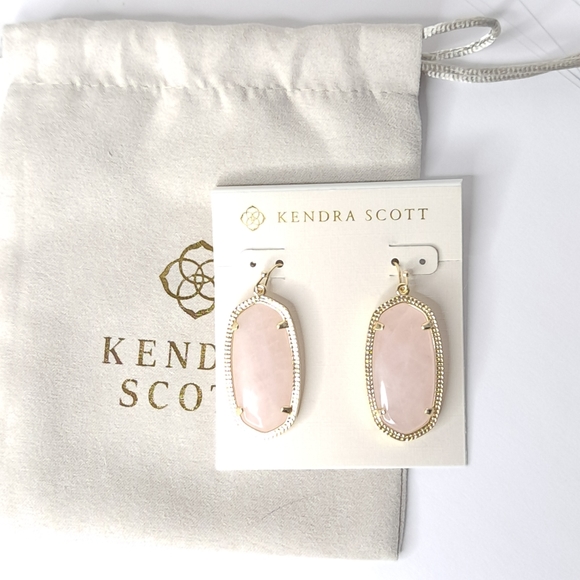 KENDRA Scott Ella Gold with Rose Quartz NWT NEW Gift Love Care Feminine - Picture 7 of 12